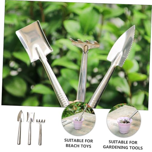 Set mini herramientas de jardinería de acero inoxidable miniatura 5