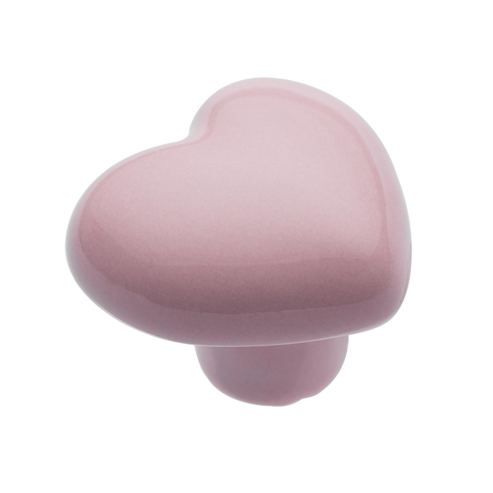 NAKUPENDA 6Pcs Manopole per Mobili Pomelli per Cassetti in Ceramica a Forma di Cuore Pomello in Ceramica per Cassetto Cameretta Maniglie Delle Porte Armadi (Rosa Chiaro)