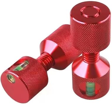 Flange Alignment Pin, 2 Pack 1-1/8in Two Hole Pins with Built-in Level Aluminum for 1/2–14in 150LB Flanges Precision Alignment Red