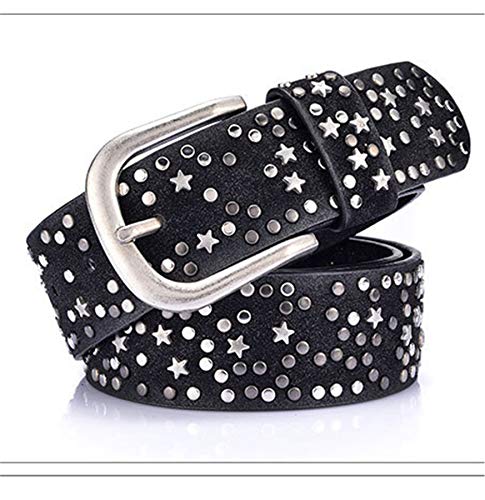 Andongnywell Women's PU Studded Rivets Belt With Dress Jeans Waist Strap Waist Rivet Cinch Waistband2