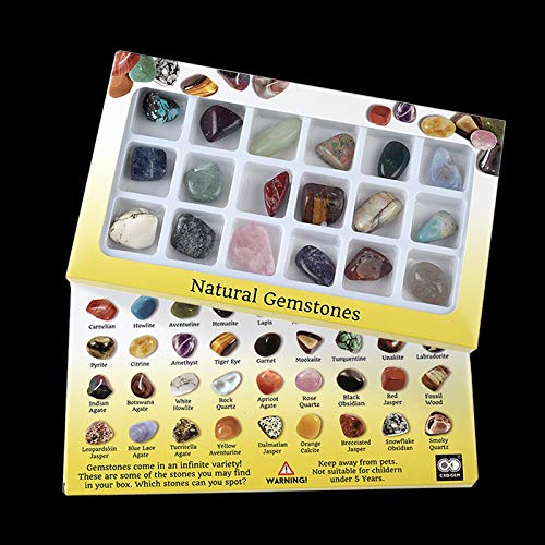 1Inch Gemstone for Kids Big Rock and Mineral Polished Sciences Kit Educational Collection