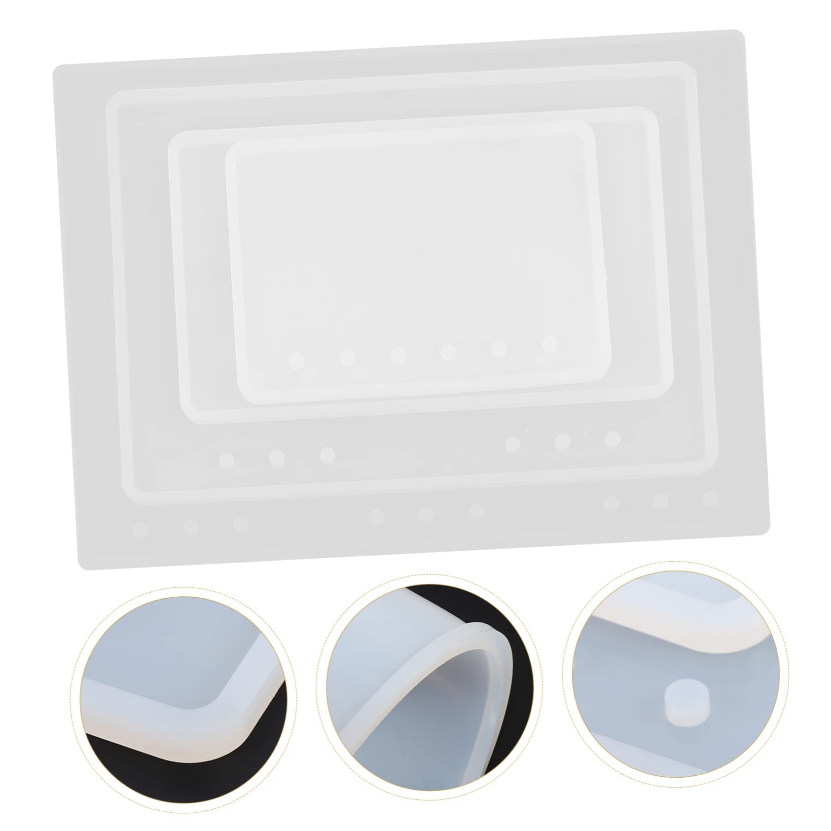 TEHAUX 4piezas Molde De Silicona Molde Para Manualidades Unidades Para Regalos Personalizados