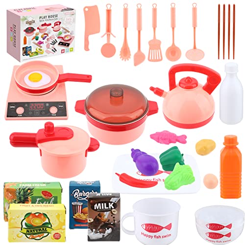 Set de 36 Utensilios de Cocina para niña Acemall Utensilios Cocina Juguete, Accesorios...