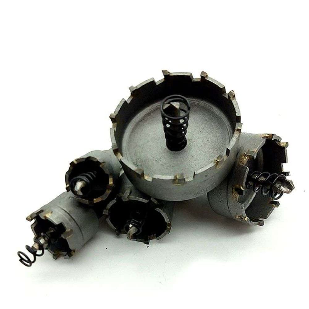5pcs HSS Broca de taladro Sierra de carburo Núcleo de metal Herramientas de orificio de metal Perforación de metal de madera 20 25 30 40 50 mm, 1
