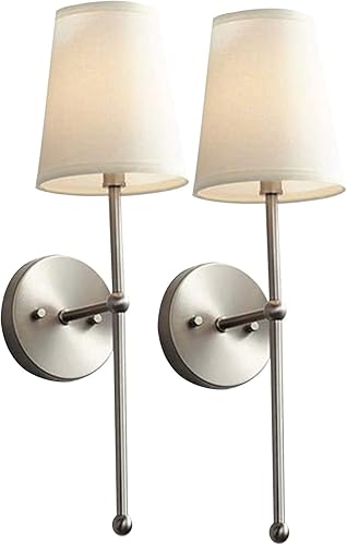 Miniatura 1 de Juego de 2 apliques de pared a pilas, no cableados, aplique de pared a pilas con bombilla regulable remota, fácil de instalar, sin cables, para