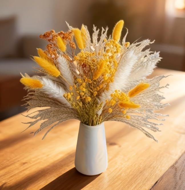 Ramo de flores secas pampas decorativo, 44 piezas, 17" miniatura 2