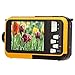 Fotocamera Subacquea, Fotocamera Digitale Impermeabile da 2,7K 48MP 10 Piedi, Zoom Digitale 16X, Fotocamera Subacquea Selfie a Doppio Schermo per lo Snorkeling (YELLOW) immagine