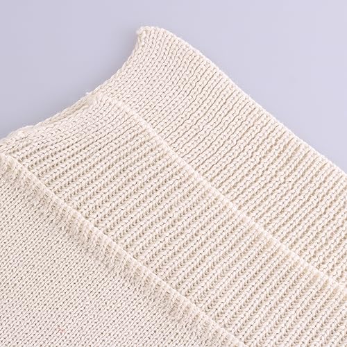 Women's Crewneck Cropped Sweater Fall Ribbed Knit Pullover Jumper Tops (Navy Blue,Medium)4