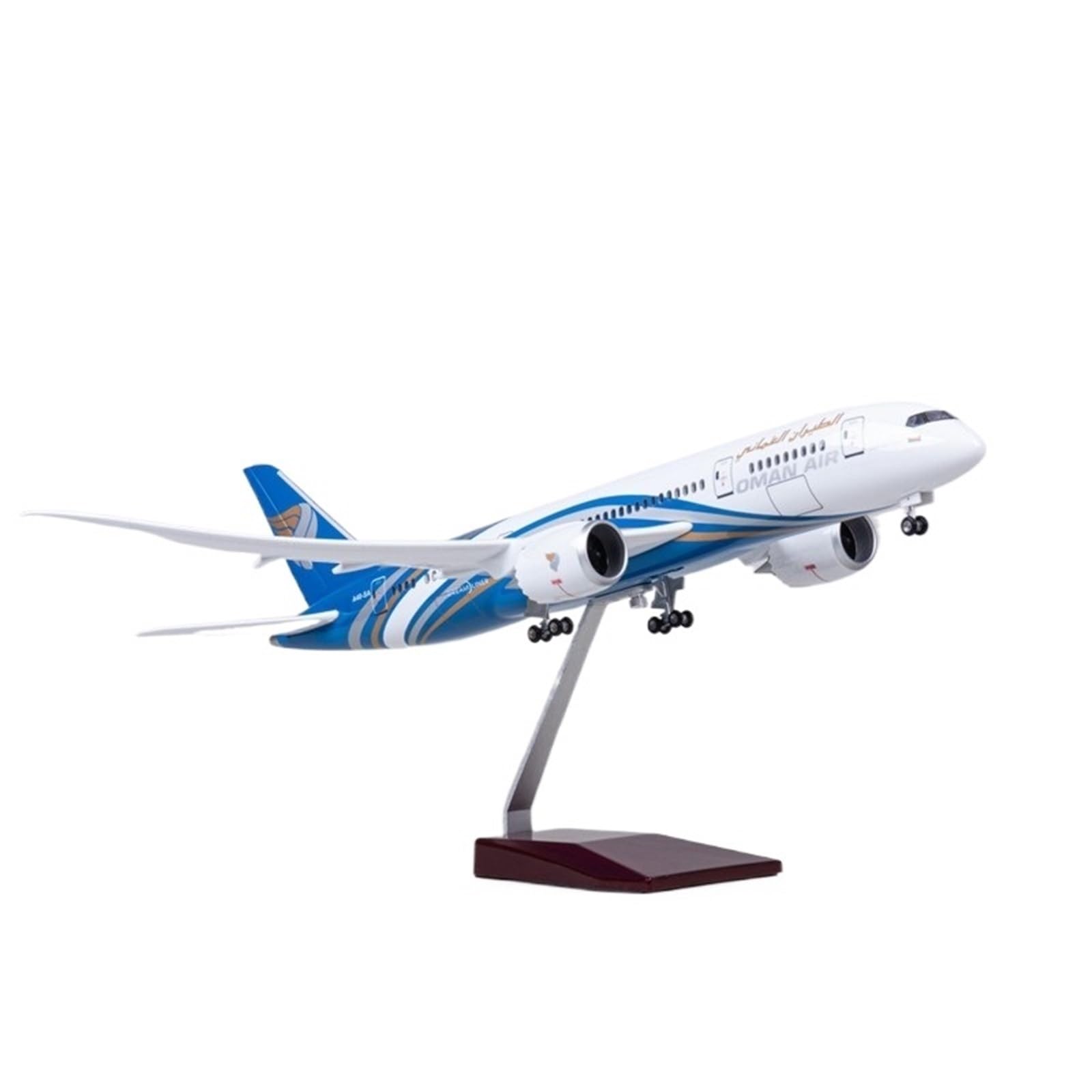 Repliki modeli samolotów 1/130 model odlewu kolekcjonerski samolot 43cm Oman Air dla Boeinga 787 replika samolotu pasażerskiego miniaturowy model samolotu (bez światła)