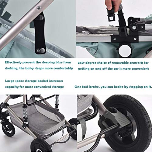 TXTC 3 in 1 wandelwagen wagen opvouwbare luxe kinderwagen anti-schok veren hoge weergave kinderwagen kinderwagen… - Afbeelding 7