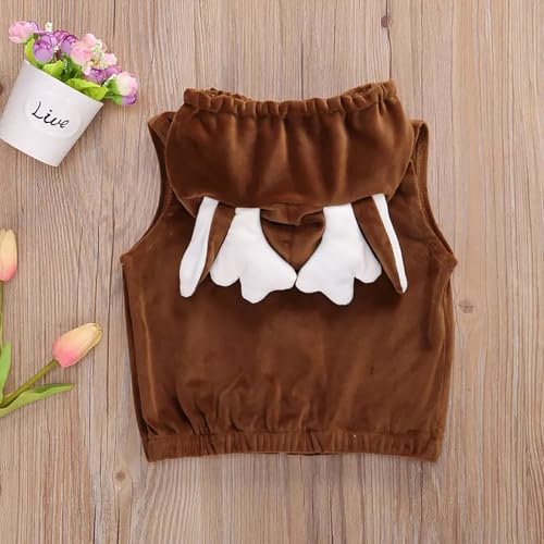 Sleeveless Plush Warm Jacket for Kids Boy Girl Autumn Winter Children's Zipper Vest Hoodie Warm Outerwear Loose Top3