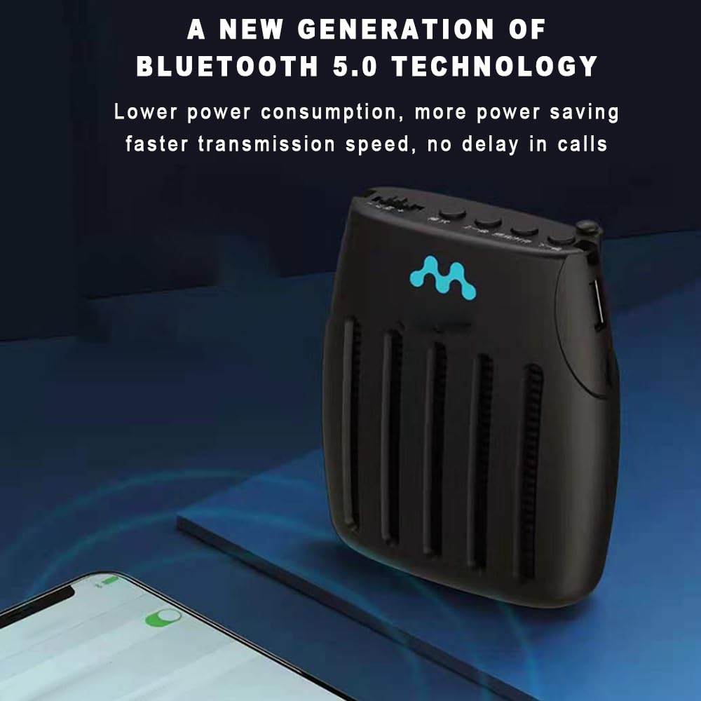Amplificador de Voz, Amplificador de Voz portátil for Aula, Altavoces BT5.0 for Profesores, bocina con micrófono