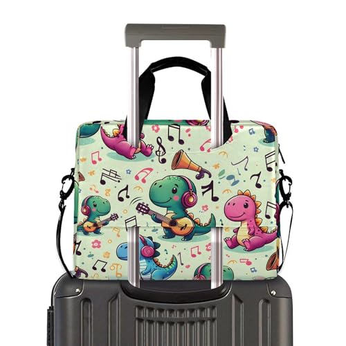 Maletín portátil con estampado de dinosaurio para laptop 13-15.6" miniatura 3