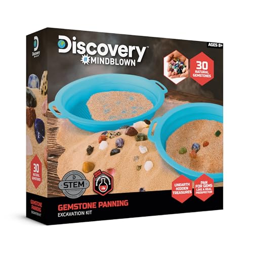 Discovery™ Gemstone Panning STEM Kit – Pan for 30 Real Gems| 2 Sifting Pans, Sand & Learning Guide| Educational Science Activity for Kids| Geology Rock Excavation Set| Boys & Girls Toy Gift| Ages 8+ - image 6