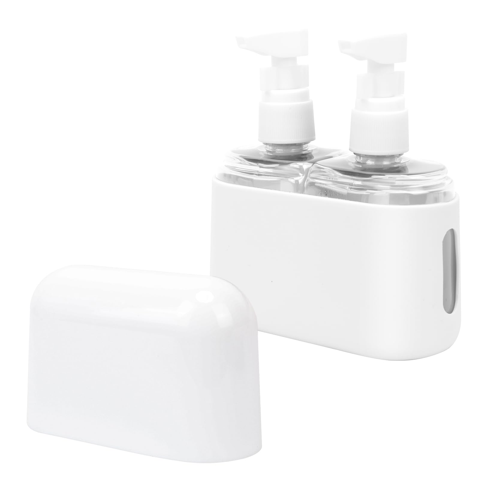 Skycase Travel Bottles - Leak Proof Refillable TSA Approved Travel Size Toiletries, 2 in 1 Liquid Bottles Containers with Labels and Funnel Airplane Accessories Kits for Lotion Liquid (Grey)