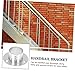 Lurrose 2pcs Sturdy Metal Handrail Supports for Easy Installation Stair Railing Bracket Fixing Tools Design for Indoor and Outdoor Use