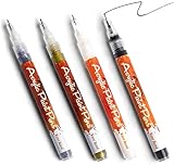 1/4Pcs Nail Art Painting Pen Acrylic Paint Graffiti Pen Quick Dry 1mm Tip DIY Nail Beauty Tool Nail Pens for Acrylic/Natural/Gel Nails (4 Colors/set)