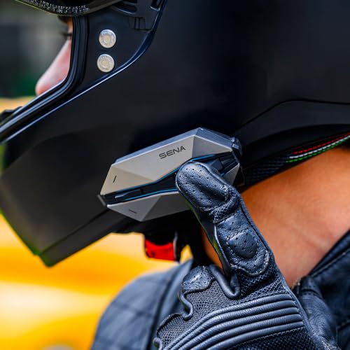 Image of Sena 60X Motorcycle Helmet Bluetooth Headset Intercom, Dual Pack | Sound by Bose, IPX7 Waterproof, Bluetooth 5.3, LED Lights, Joystick, Programmable Buttons, two Helmet Kits, Wireless Charging
