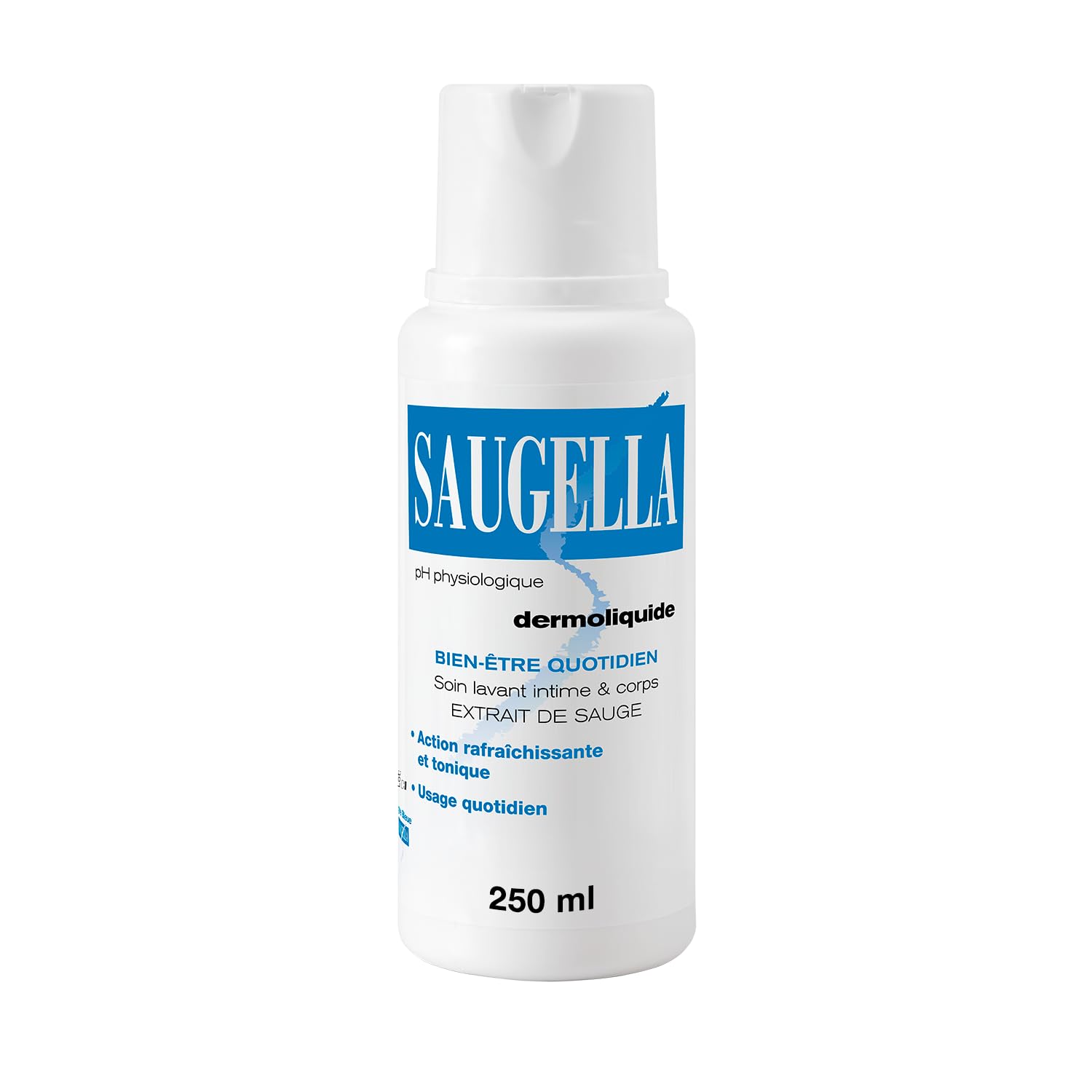 Saugella - Dermoliquid - Pielęgnacja mycia - Codzienna higiena intymna - Dorosłe kobiety - Na bazie ekstraktów z szałwii - 250 ml