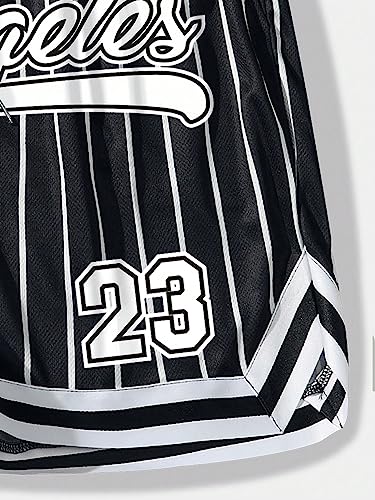 SHENHE Men's Summer Graphic Shorts Drawstring Waist Sports Track Shorts4