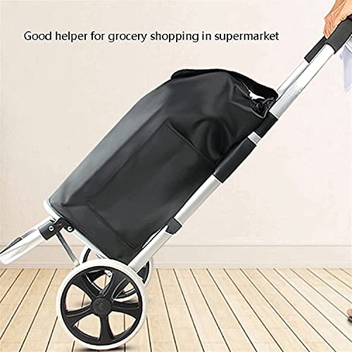 Tragbarer Einkaufswagen auf Rädern, Aluminiumlegierung, faltbar, Trolley-Tasche, Sackkarre, Einkaufswagen für… – Bild 6
