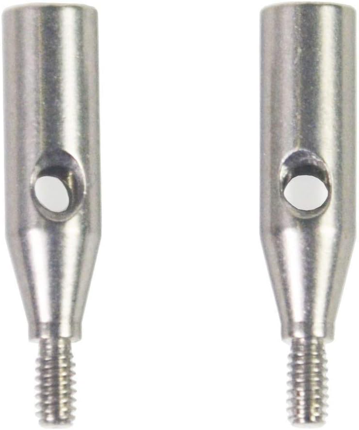Interchangeable Adapter for Small S Needle Tips and Mini M Cables Silver 2 piece 2501-AM