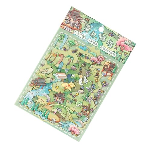 Kreativer Vier Jahreszeiten Dimensionalitätsaufkleber für Planer, Schulbedarf, Kinderhandwerk, dickes PET ungiftiges Design, Vier Jahreszeiten Aufkleber