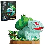 4D Build - Pokémon Bisasam - detailreicher 3D-Modellbausatz aus hochwertigem Karton, 195 Teile, leicht zu Bauen, ab 12 Jahren