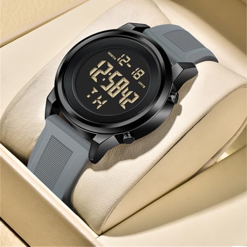 Image of Black Waterproof Digital Wrist Watches for Men Sports Mens Watch