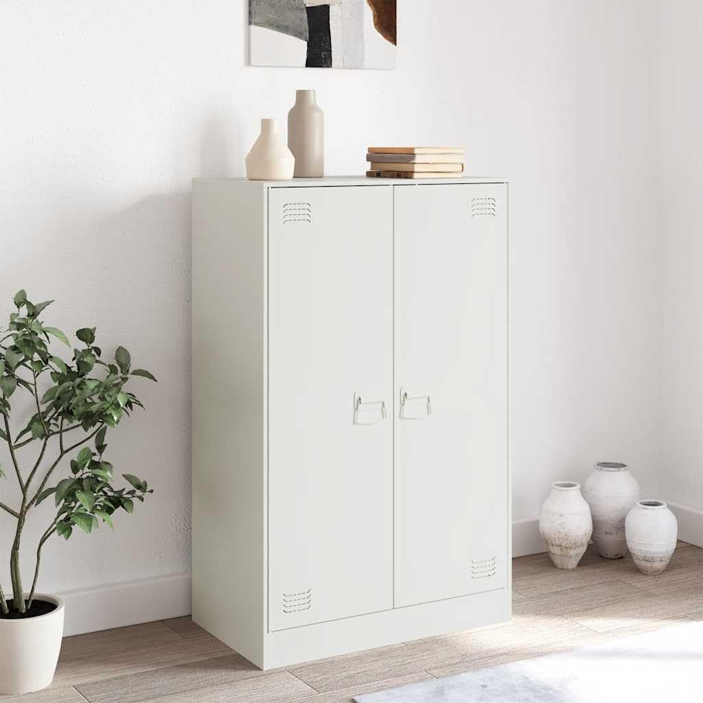 Credenza bianca, 67 x 39 x 107 cm, in acciaio