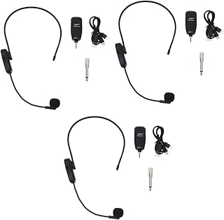 FAVOMOTO 3 Sets headset microphone over ear headphones wireless wired headset wireless earphones directional Mic condenser microphone Speaker Mic head-mounted mic Ear-Hook Mic online class