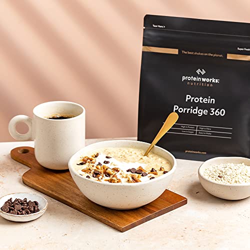 Protein Works - Protein Porridge 360 | Mit zusätzlichen Vitaminen & Mineralien | Proteinreiches Frühstück | Kalorienarme Haferflocken | 26 Servings | Banane-Schoko-Chip | 2kg