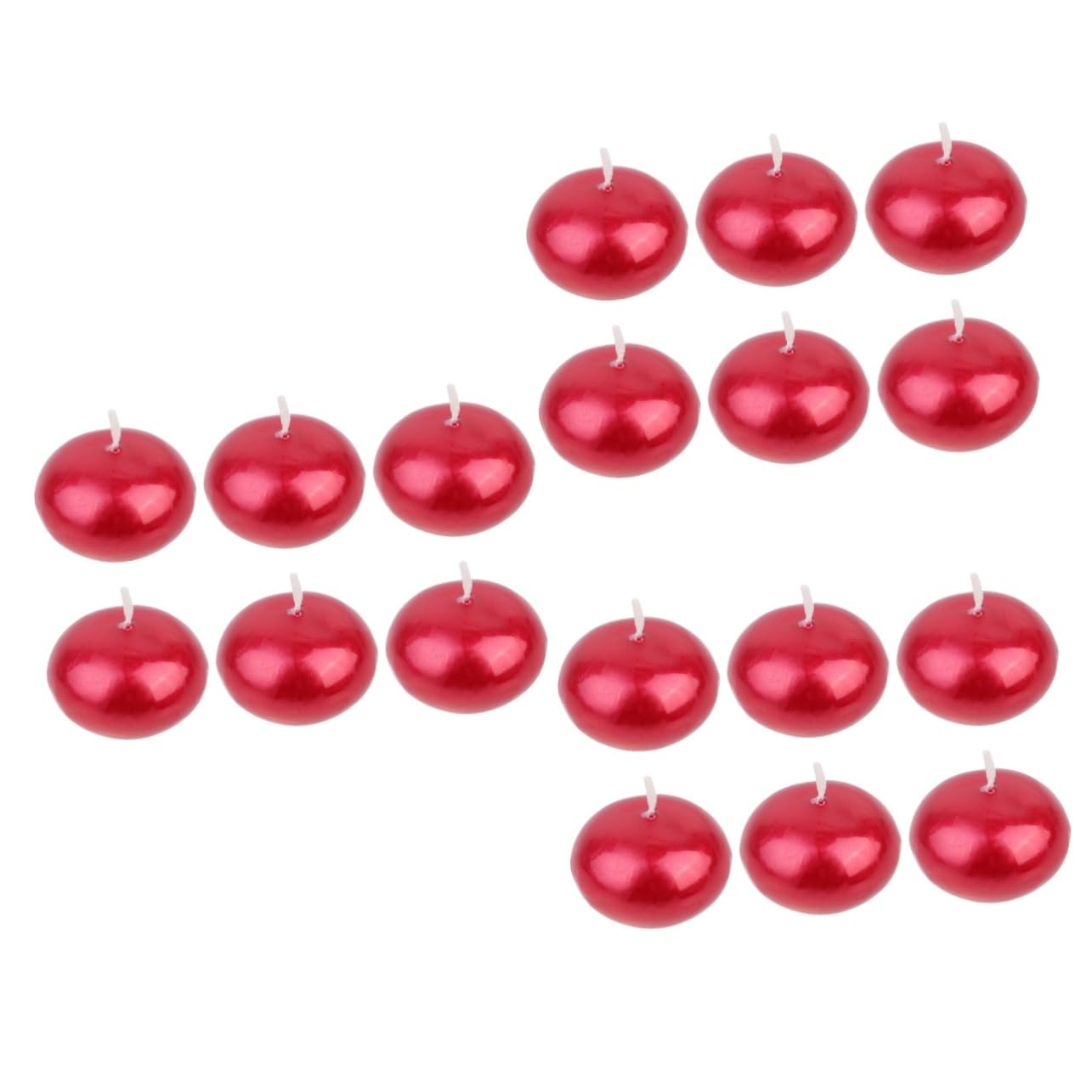 Cabilock 18stücke Rauchfreie Hochzeitskerzen Plating-farben Flammenlose Schwimmkerzen Für Valentinstag Hochzeiten Und Feiern Rot