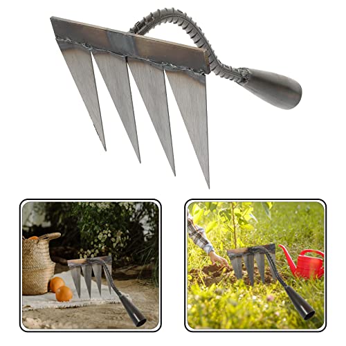 Rastrillo manual de acero para jardinería GANAZONO miniatura 7