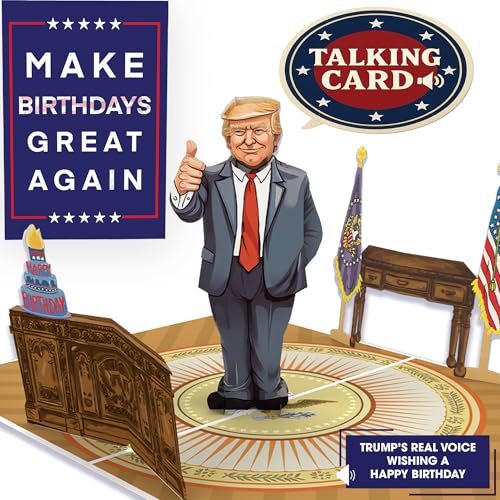 Amazon | ドナルド・トランプのバースデーカード | 3Dトランプの