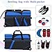 Cxinesbag 3 Ball Bowling Bags With Wheels,Bowling Bags 3 Ball Roller With Shoes Compartment And Multiple Pockets,3 Ball Bowling Bag has Retractable Handle Extends to 41.5 in (blue)