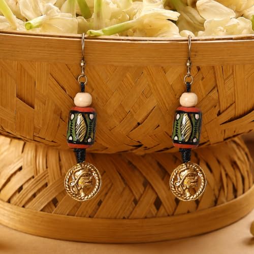Image of Handcrafted Bohemian & Tribal Earrings for Women - Ethnic Brass, Floral & Festival-Inspired Statement Designs in Drop, Dangle, Hoop & Stud Styles