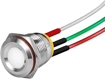 Amazon.com: 8/10/12/16/19/22mm Metal LED Bicolor Indicator Light 3V 5 ...