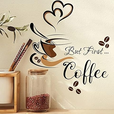 Ericetion Coffee Cup Wall Decals for Kitchen Cover
