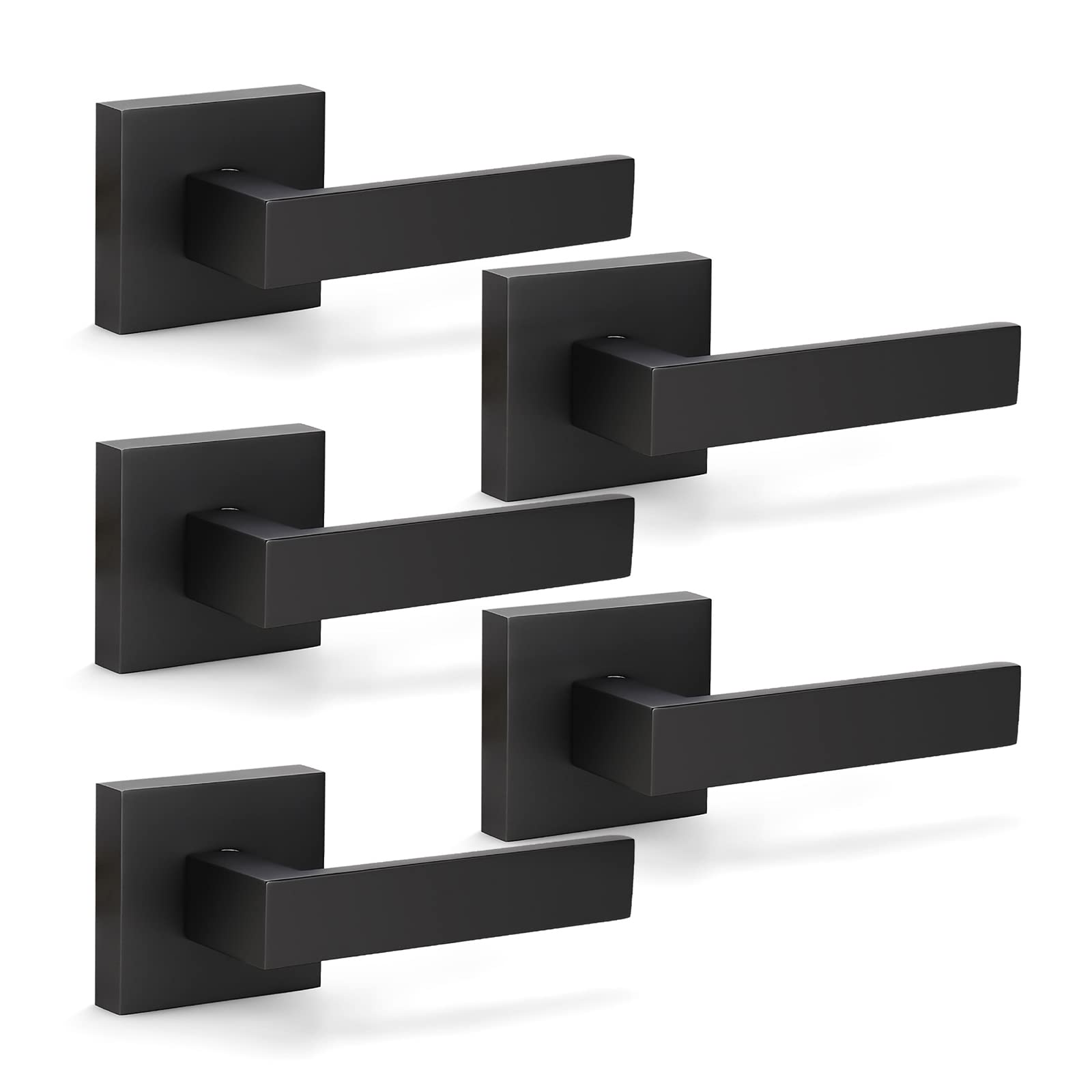 KNOBWELL Matte Black Dummy Door Handles - FREE SHIPPING -3 KNOBWELL Matte Black Dummy Door Handles - FREE SHIPPING -3