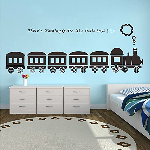 Vinilo Decorativo Tren Pared Negro PVC Removible miniatura 1