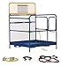 Vestil WP-4848-FF Steel Work Platform, Accessory Kit, 1000 lb Capacity, 48" x 48", Powder Coat Blue, not for use in California