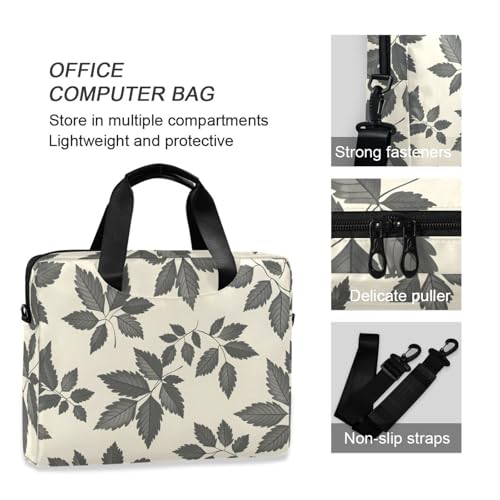 Maletín para portátil ALAZA beige patrón hojas 13-15.6 pulg miniatura 6