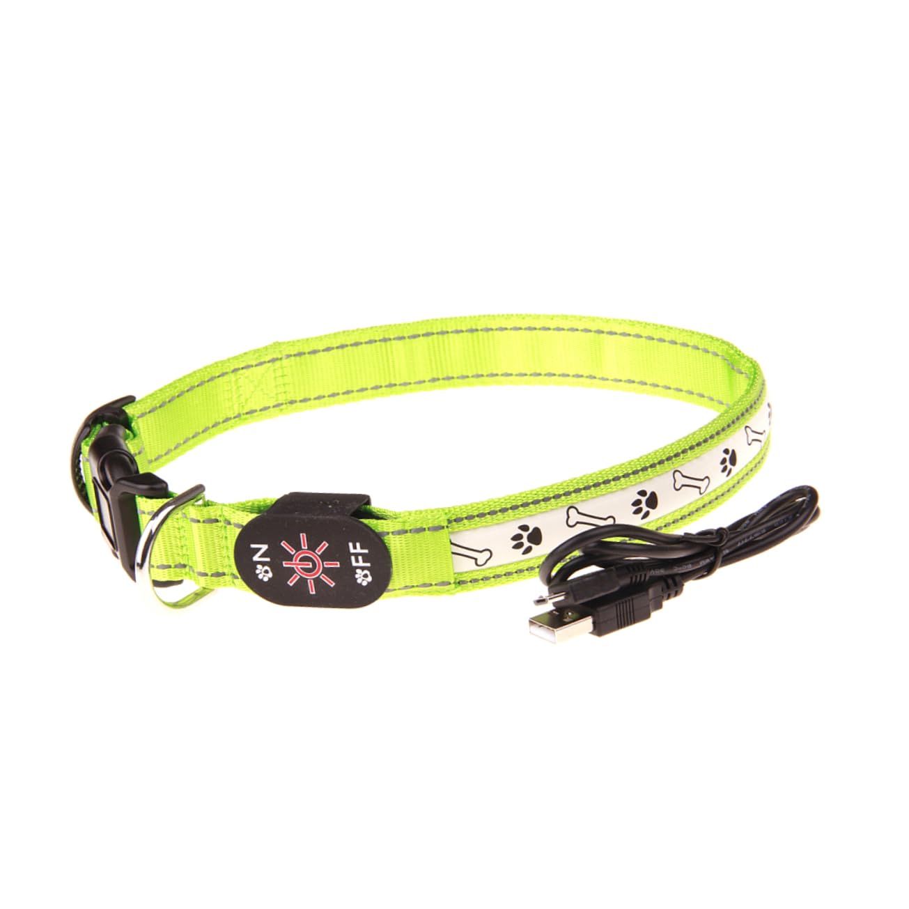 Angoily 3pièces Collier LED Rechargeable pour Chien Collier Lumineux Sécurisé Nuit Ajustable Et Pratique pour Promenades Nocturnes Et Camping