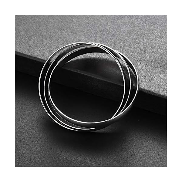 Jones-New-York-Plain-Silver-Three-Intertwined-Bangle-Bracelet Jones New York Plain Silver Three Intertwined Bangle Bracelet