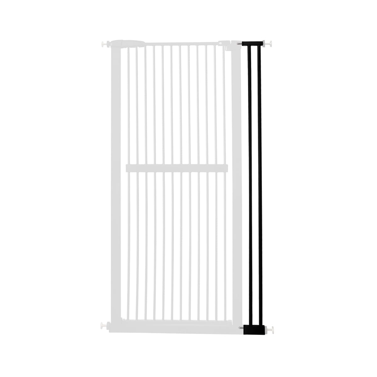Lumizone Extra Tall Cat Gate Extension Kit 61.02" High Pressure Mounted 4.13" Extra Wide 1.37" Gap No Drilling Tall Pet Gate for Dogs (Black, 61.02" H