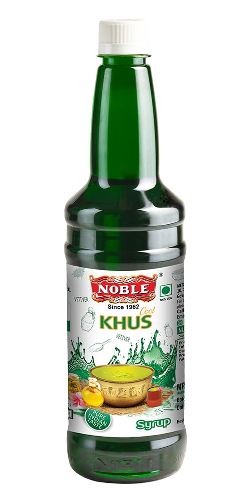 Noble Khus Syrup Natural Khus Extract For Cocktails, Mocktails, Milkshakes, Dessert Toppings And More, Non Alcoholic Mix - 750 ml, (Pack of 1) (B0B7B9X683) Amazon Price History, Amazon Price Tracker