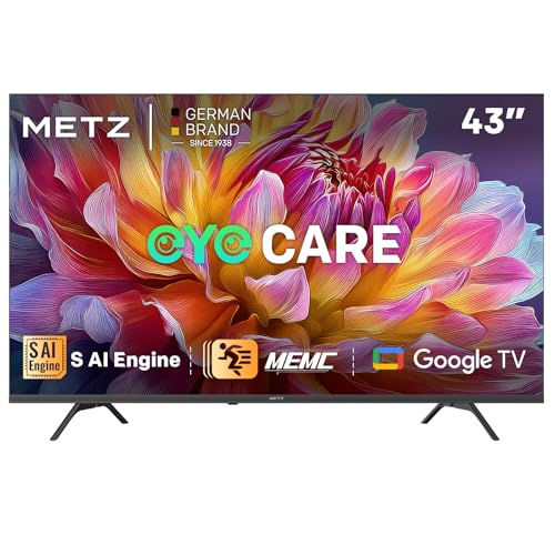 Metz 43MUF7000Z 43' Smart TV, 4K UHD Google TV, MEMC, Dolby Vision, Dolby Atmos, Google Cast, Cuidado Ocular, Compatible con el Asistente de Google(2025)
