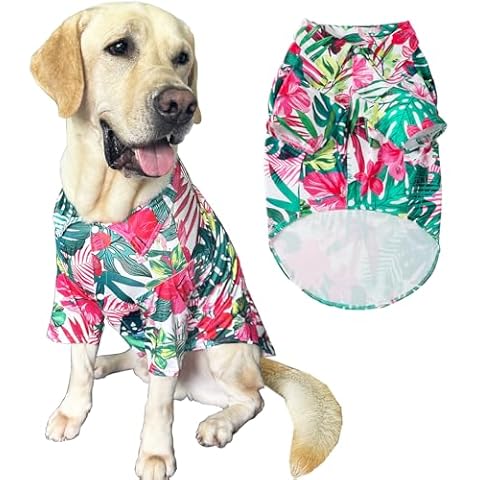 Dog Hawaii Shirt with Floral Prints Cover