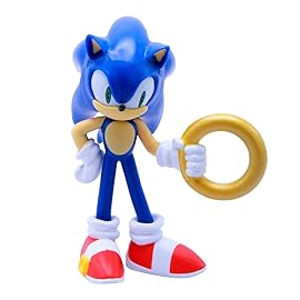 Just Toys LLC-Buildable Sonic The Hedgehog [Sonic] Figure  4 Collectible Toy, Interchangeable Arms & Accessories, Ages 6+ (Knuckles, Sonic, Knuckles, Amy Rose, and Shadow)